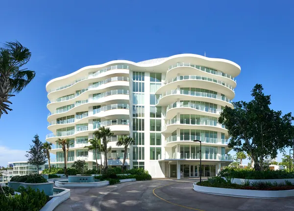 Azul condominium building with curving terraces